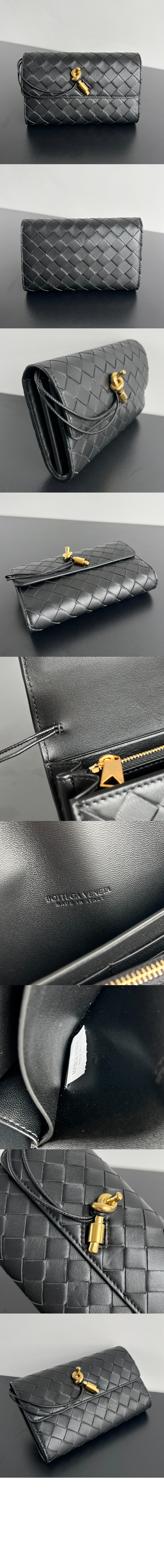 보테가베네타 라지 안디아모 플랩 지갑 741504