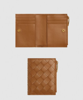 보테가베네타 스몰 카세트 폴더형 지퍼 지갑 742698