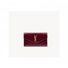 생로랑 페이턴트 가죽 소재 플랩 카드 케이스