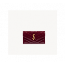 생로랑 페이턴트 가죽 소재 플랩 카드 케이스