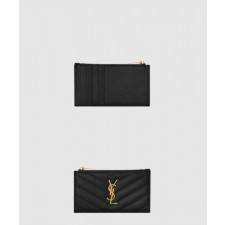 생로랑 모노그램 지퍼 카드지갑 607915