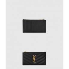 생로랑 모노그램 지퍼 카드지갑 607915