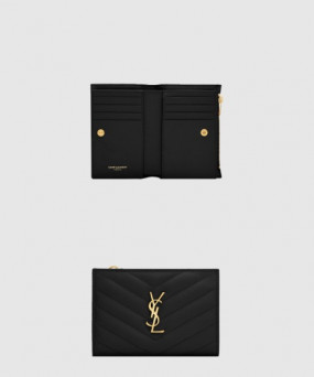 생로랑 투파트 지퍼 중지갑 575974