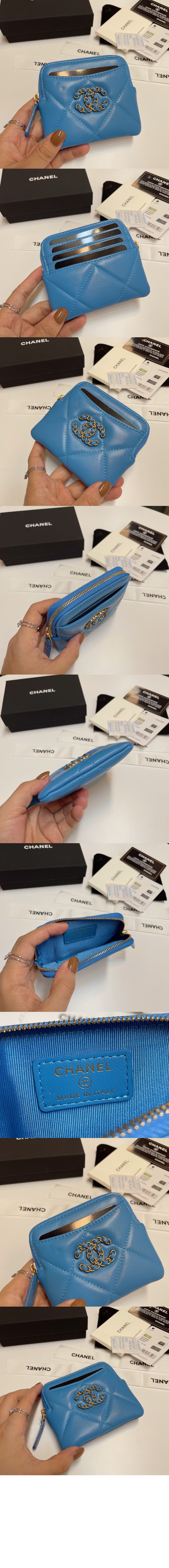 샤넬19 지퍼 동전지갑 AP2086