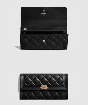 샤넬보이 플랩 장지갑 A80286