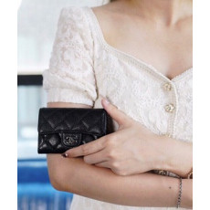 샤넬 클래식 똑딱이 카드지갑 캐비어 은장 02 AP0214