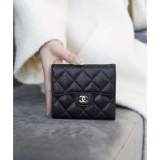 샤넬 캐비어 반지갑 캐비어 금장 AP0231