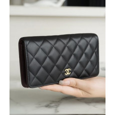 샤넬 플랩 장지갑 램스킨 금장 A31509