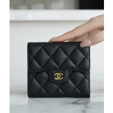 샤넬 클래식 체인 카드지갑 램스킨 금장 AP0238