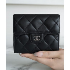 샤넬 클래식 체인 카드지갑 램스킨 은장 AP0238
