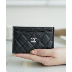 샤넬 클래식 카드지갑 캐비어 은장 블랙 AP0213