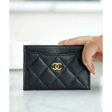 샤넬 클래식 카드지갑 캐비어 금장 블랙 AP0213