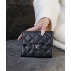 샤넬 캐비어 반지갑 캐비어 은장 AP0231