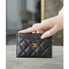 샤넬 클래식 카드지갑 램스킨 금장 AP0213