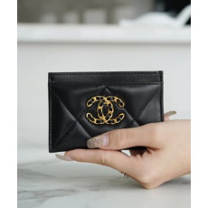 샤넬 카드 지갑 램스킨 금장 블랙 AP1167