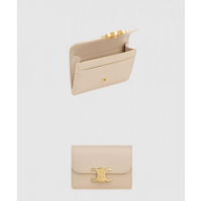 셀린느 트리옹프 플랩 카드 지갑 샤이니 10I583