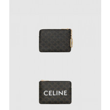 셀린느 동전 지갑 프린트 트리옹프 캔버스 10C662