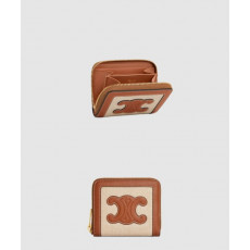 셀린느 트리옴프 가죽 콤팩트 지퍼 지갑 10L742