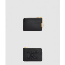 셀린느 트리오페 지퍼 카드 코인 지갑 10C663