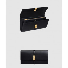 셀린느 라지 월릿 16 새틴 송아지 가죽 10M033