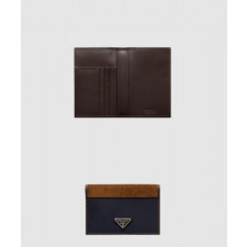 프라다 리나일론 및 가죽 여권 지갑 2MV017